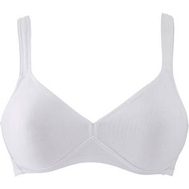 Triumph Womens Modern Soft+Cotton Non-Wired Bra - White Polyamide - Size 34D