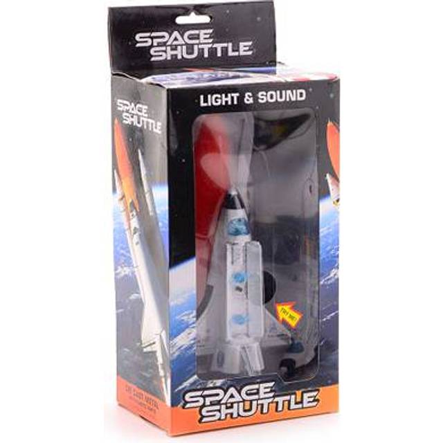 space shuttle with light and sound white 20 cm
