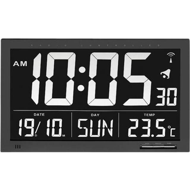 TFA 60.4505 Radio Controlled Digital Wall Clock with Large Display