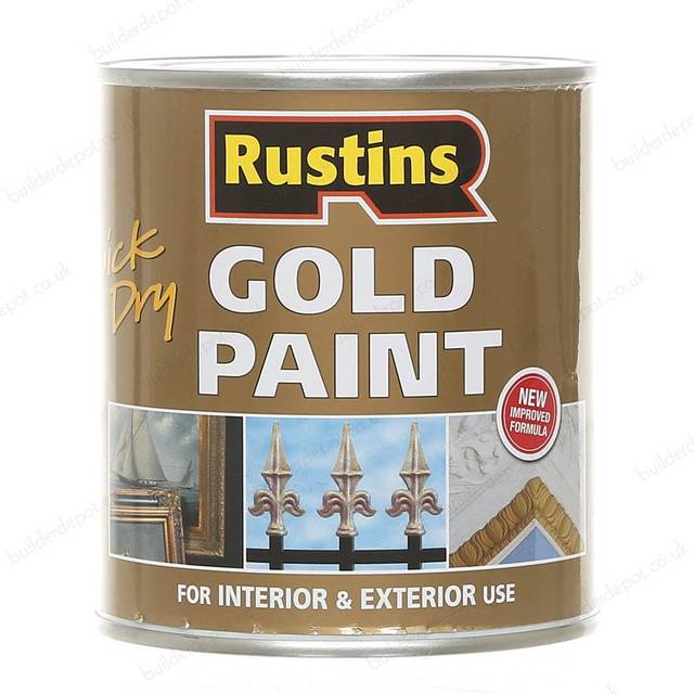 Rustins Quick Dry Gold Paint 500ml