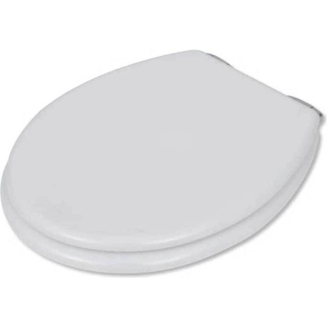 vidaXL WC Toilet Seat MDF Soft Close Lid Simple Design White