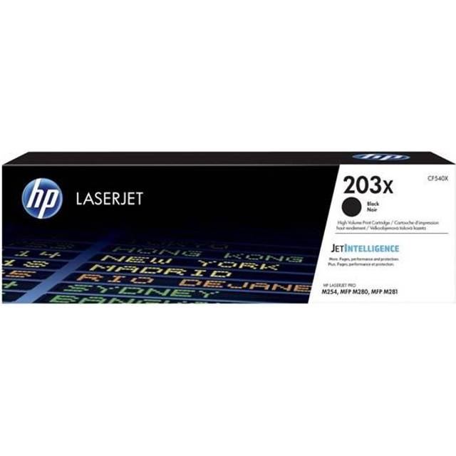 HP 203X CF540X Tonerkassett, Svart, XL