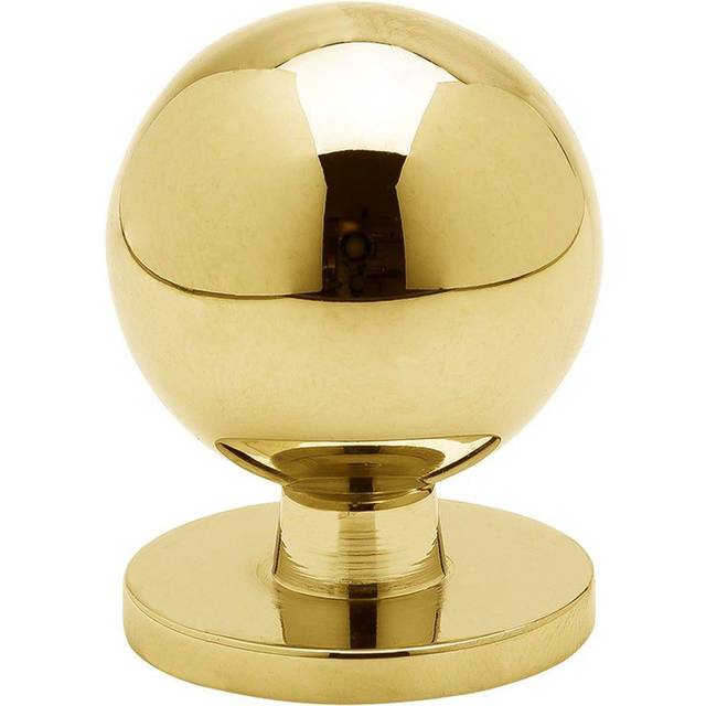 Beslag Design Knopp Solliden Polerad Mässing