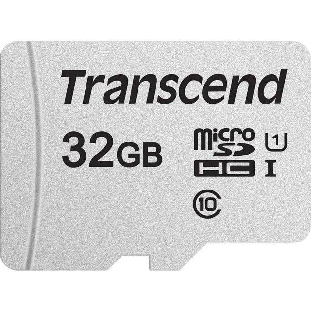 Transcend 300S - Flashhukommelseskort (adapter inkluderet) - 32 GB - UHS-I U1 / Class10 - microSDHC UHS-I
