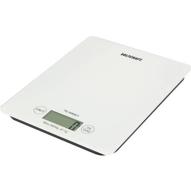VOLTCRAFT TS-5000/1 Brevvåg Vägningsområde 5 kg Läsbarhet 1 g batteri Vit