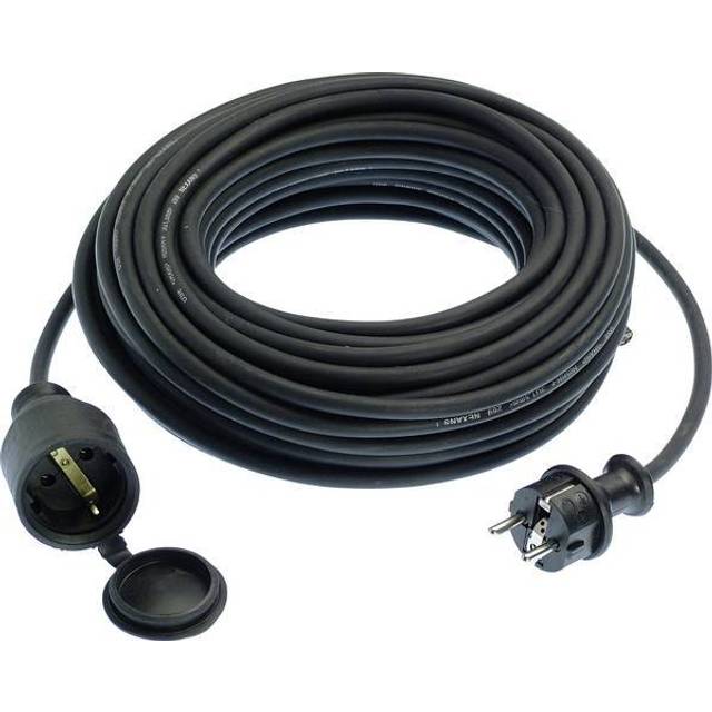 AS Schwabe 60305 Ström Förlängningskabel Svart 5.00 m H05RR-F 3G 1,5 mm²