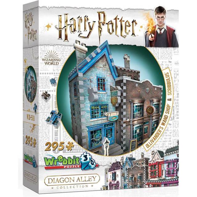 Harry Potter Diagon Alley Collection - Ollivander's Wand Shop & Scribbulus 3D Pu