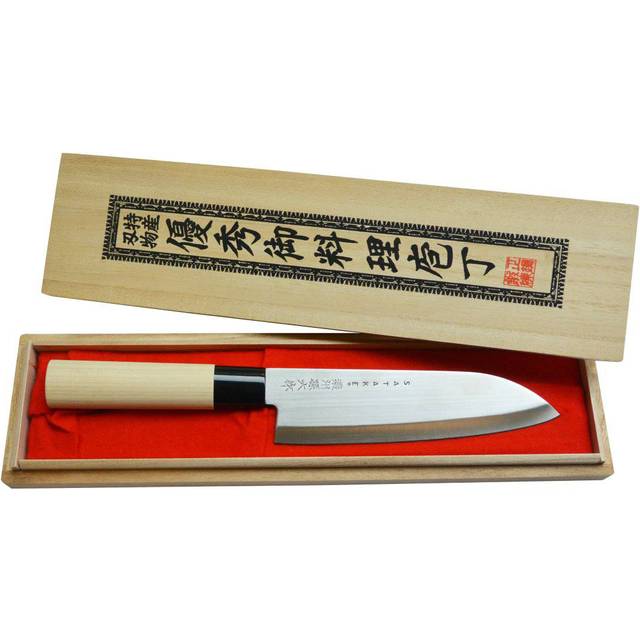 Santokukniv i Balsabox Magnoliahandtag 17 cm - Light wood