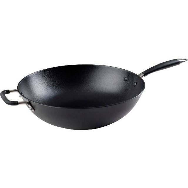 Ronneby Bruk Ultra Light Original wokpanna gjutjärn lätt 32 cm - Svart