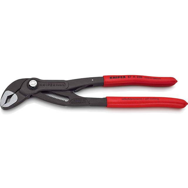 Knipex Cobra...matic Polygriptång grå, försedd med korrosionsskydd, med plastöverdrag som ger säkert grepp 250 mm 87 11 250