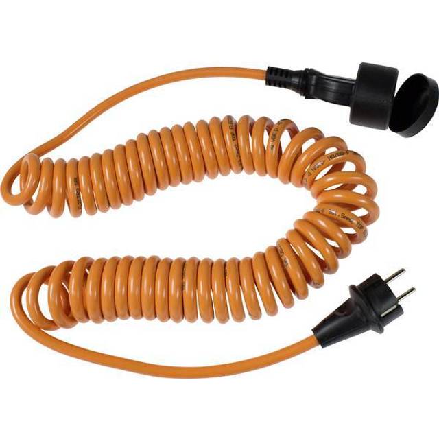 AS Schwabe 70413 Ström Förlängningskabel 16 A Orange 5 m H07BQ-F 3G 1,5 mm² Spiralkabel