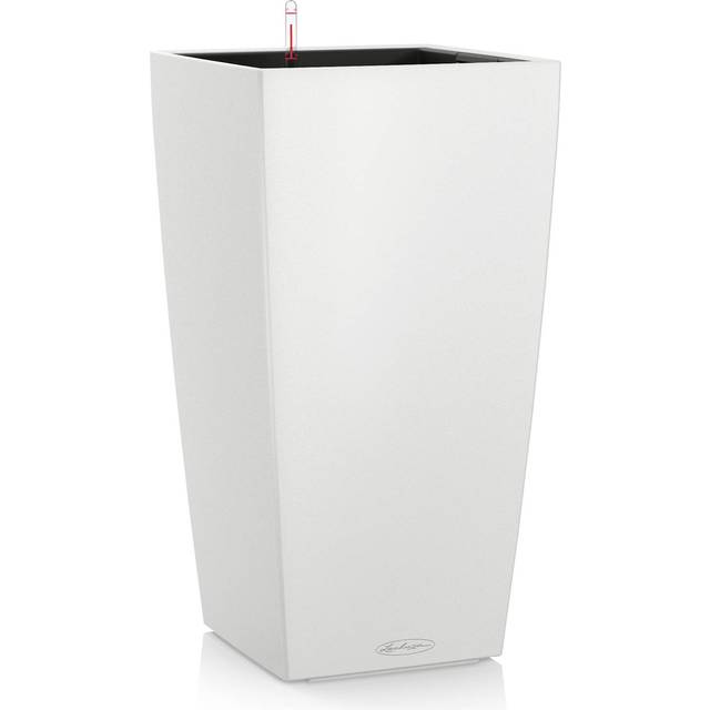 LECHUZA Planter White Outdoor Garden Patio Standing Planter Flower Pot Box