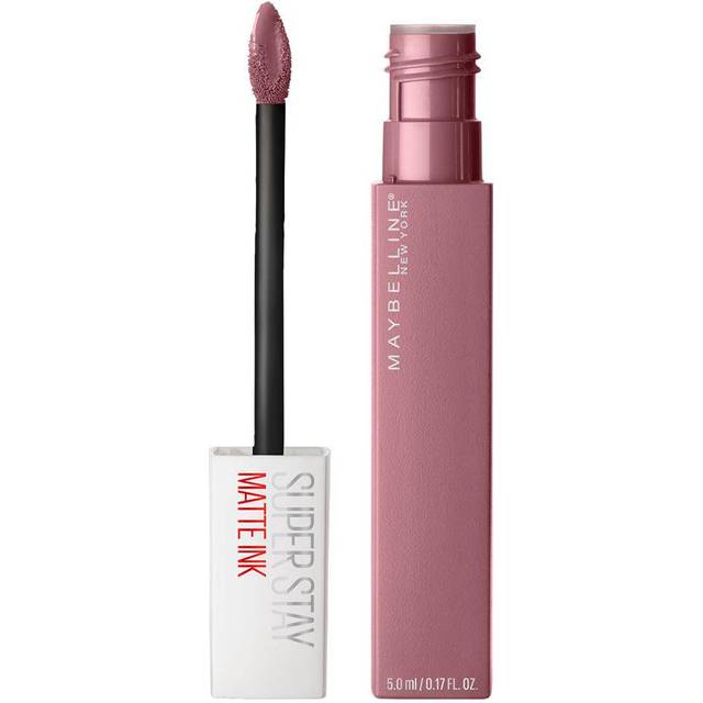 Maybelline Superstay matt bläck långvarig vätska, grå lila läppstift, upp till 12 timmars användning, icke torkande, 95 visionär