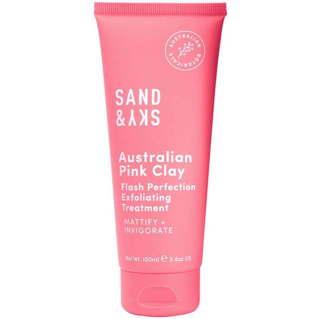 Sand & Sky Flash Perfection Exfoliating Treatment Face Scrub. Australian Pink Clay Facial Exfoliator
