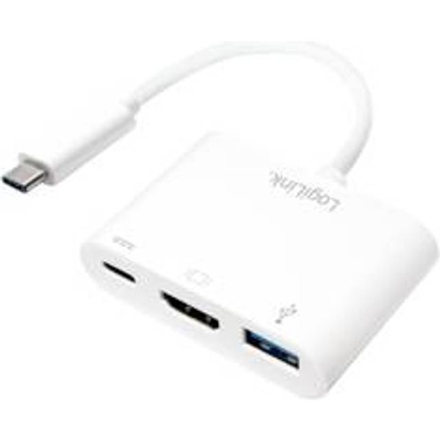 LogiLink USB-C till HDMI laddningsadapter vit HDMI Multiport Vit
