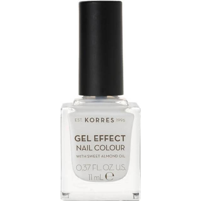 Korres Sweet Almond Gel Effect Nail Colour #02 Porcelain White 11ml