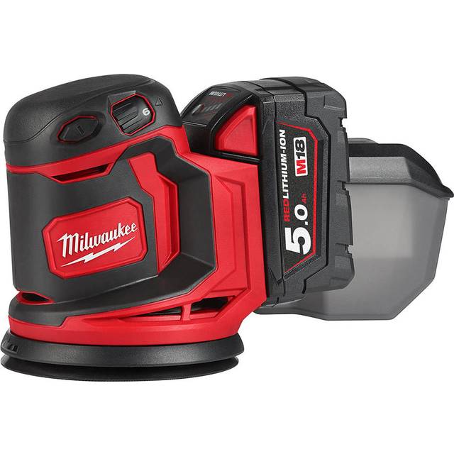 Milwaukee M18bos125-502b 18v Random Orbit Sander 2 X 5ah M18b5 Batteries Charger