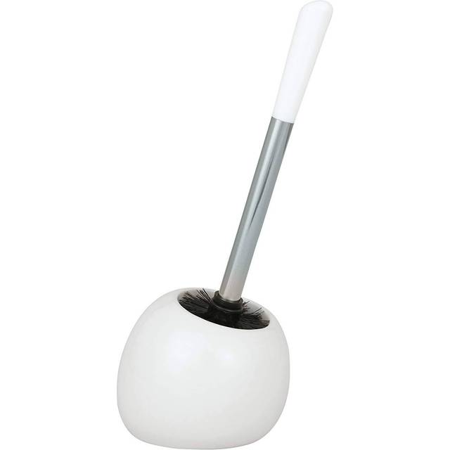 WENKO 19288100 Toilet Brush Polaris White - Toilet Brush Holder, Ceramic, 15 x 34.5 x 14.5 cm, White