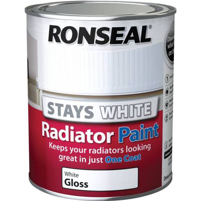 Ronseal Stays White Radiator Paint, Gloss 750ml