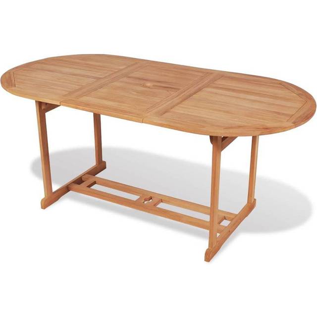 vidaXL Garden Table 180x90x75 cm Solid Teak Wood - Brown