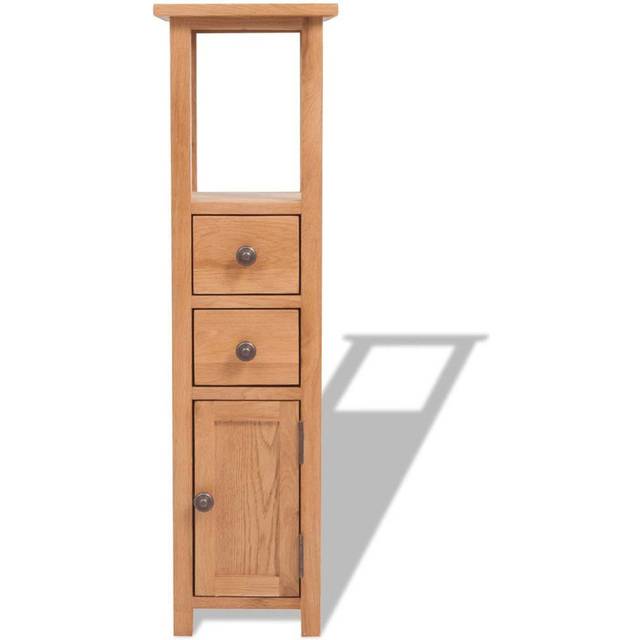 vidaXL Corner Cabinet 26x26x94 cm Solid Oak Wood - Brown