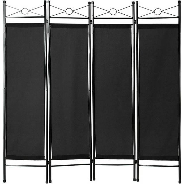 Room Divider - 4-section privacy screen, foldable, 180 x 160 cm - white