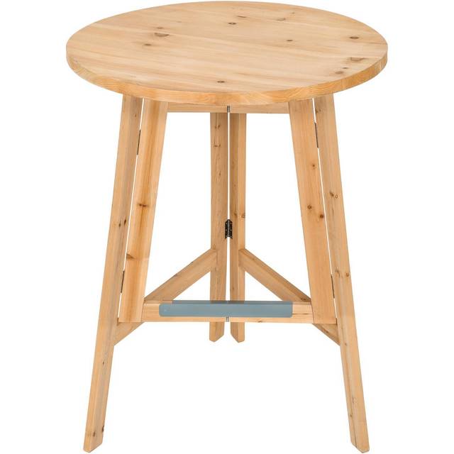 Tectake Bar Table Made Of Solid Wood, Brown