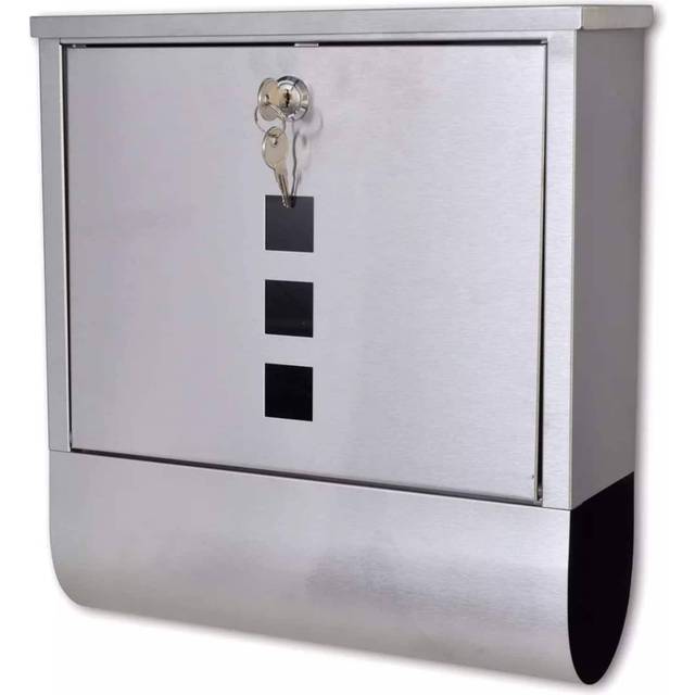 vidaXL Stainless Steel Mailbox - Silver
