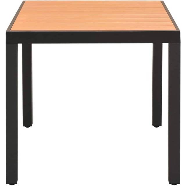 vidaXL Garden Table Brown 80x80x74 cm Aluminium and WPC