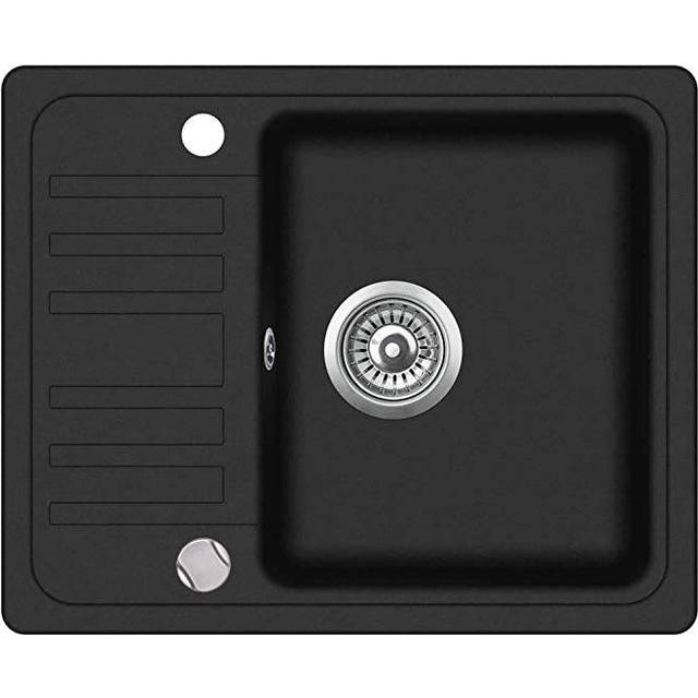 Vidaxl Granite Kitchen Sink Single Basin Black