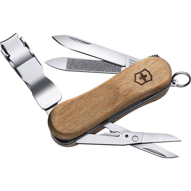 Victorinox 0.6461.63 Nail Clip Wood 580 Swiss Army Knife Blade, Walnut, Small/30 mm