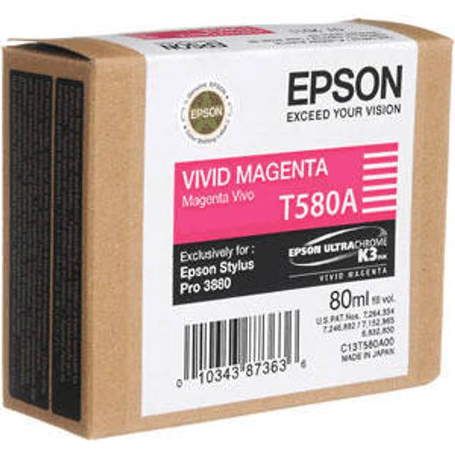 Epson C13T580A00 Original Vivid Magenta Epson T580A Ink Cartridge (C13T580A00) Printer Cartridge