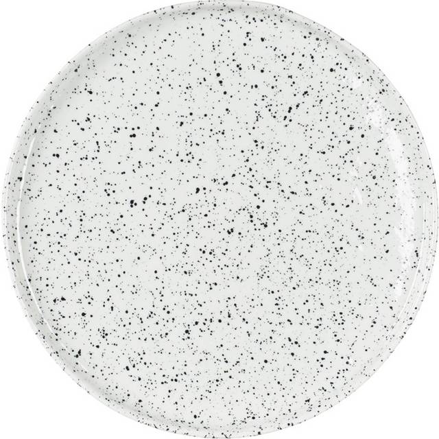 Olsson & Jensen Poppi assiett 21 cm vit-svart - Svart