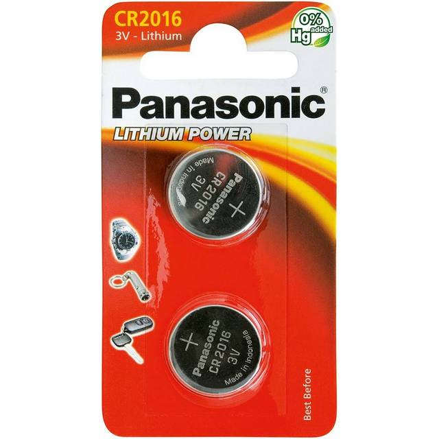 Panasonic CR2016 Coin Cell Batteries (Tear-Off ) | 2 Pack
