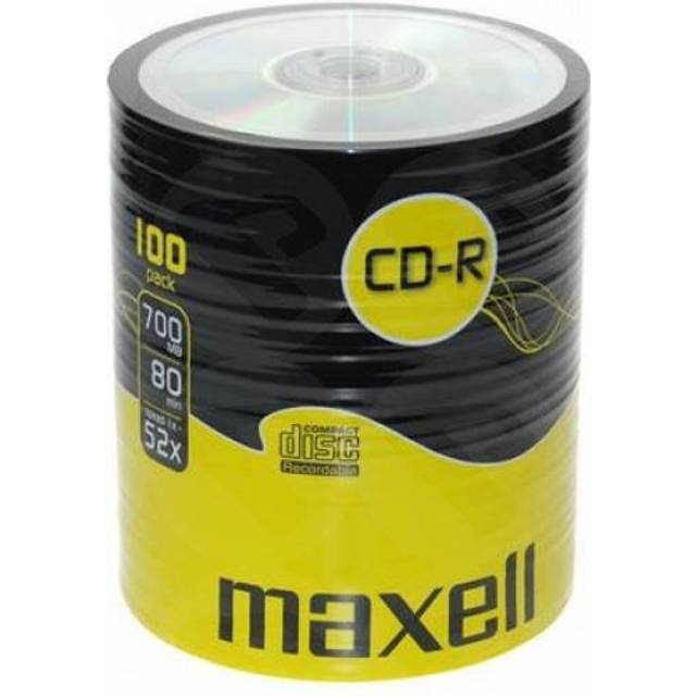 Maxell 624037 CD-R 52x tomma skivor 700 MB extra skydd (100 diskpaket - krympförpackad)