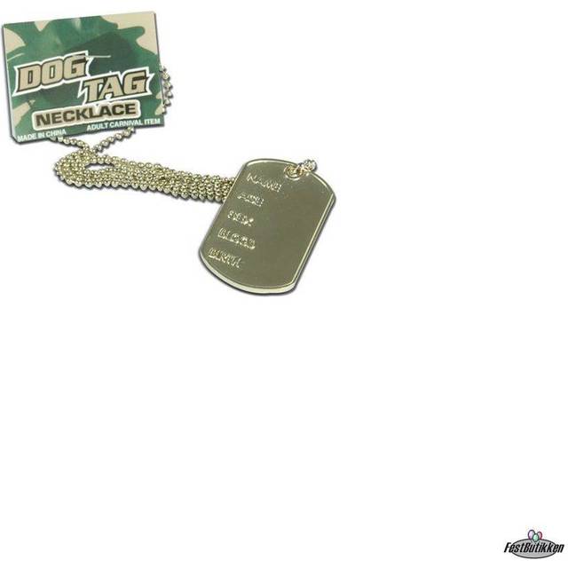 Dog Tag Necklace 5 for Fancy Dress & Jewellery