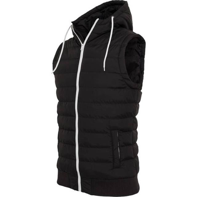 Urban Classics Herr S Bubble Hooded Vest väst, Blk/vit, XL