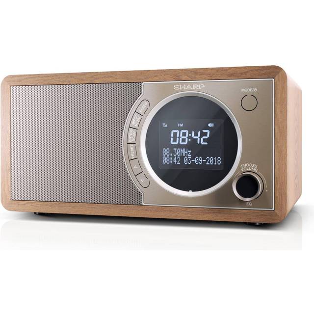 Sharp DR-450(BK) 6W DAB+ FM Bed Side Radio with Bluetooth & LED Display - Black