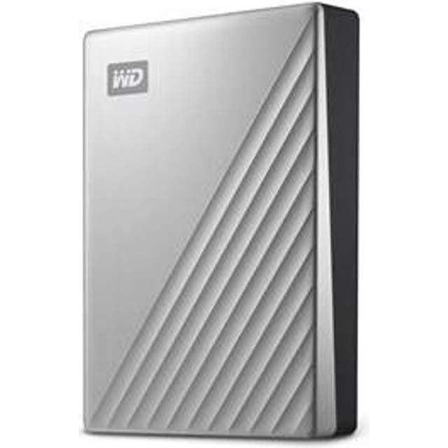 WD 4TB My Passport Ultra for Mac Portable HDD USB-C ready with software for device management, backup and password protection - Silver