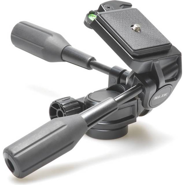 SLIK SH-806E 3-Way Pan/Tilt Head with Quick Release - Supports 12 lbs (5.4 kg)  Black (618-806)