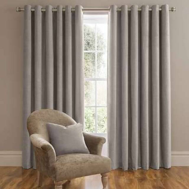 Dorma Lymington Eyelet Curtains - Grey