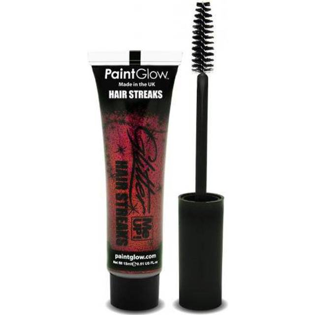 Red - Glitter Hair Streaks