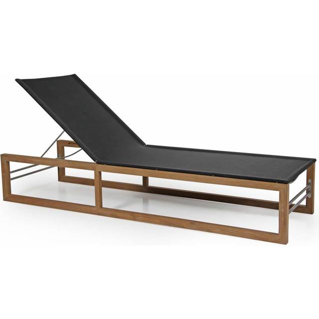 Vevi solsäng teak/svart - Träfärg