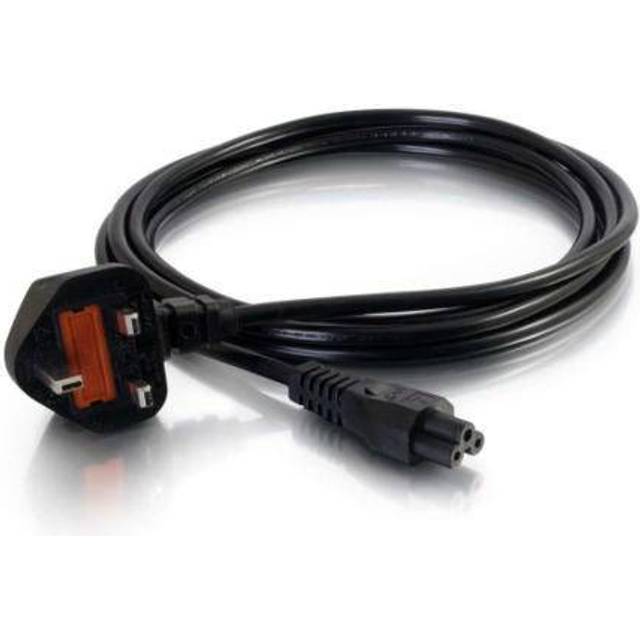 C2G 1m UK Laptop Power Cord with Clover Leaf Connector