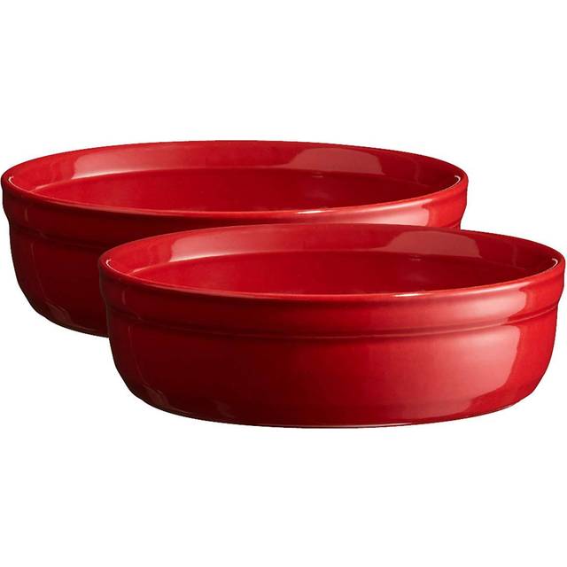 Set med 2 Creme Brulee tallrikar, keramik, 12cm, Burgundy - Emile Henr