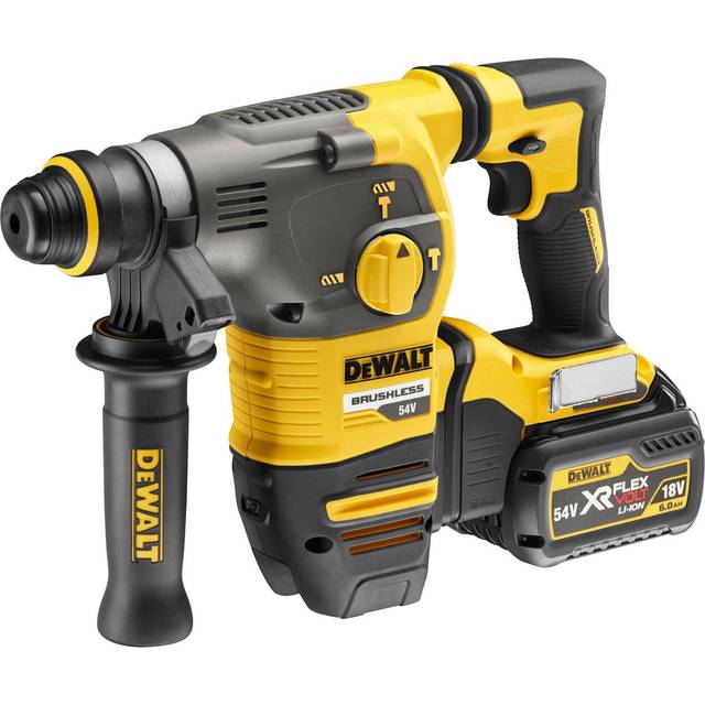 Dewalt dch323t2 54v flexvolt 28mm sds-plus hammer drill with 2 x 6ah batteries