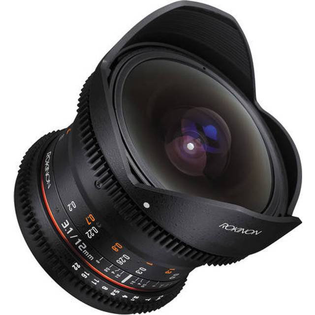 Rokinon Cine DS 12 mm T3.1 Ultra Wide Cine Fisheye-lins för Sony E Mount utbytbara linskameror (NEX) – kompatibel med hela ramen
