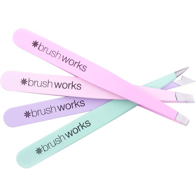 Brushworks HD Combination Tweezer Set 4-pack
