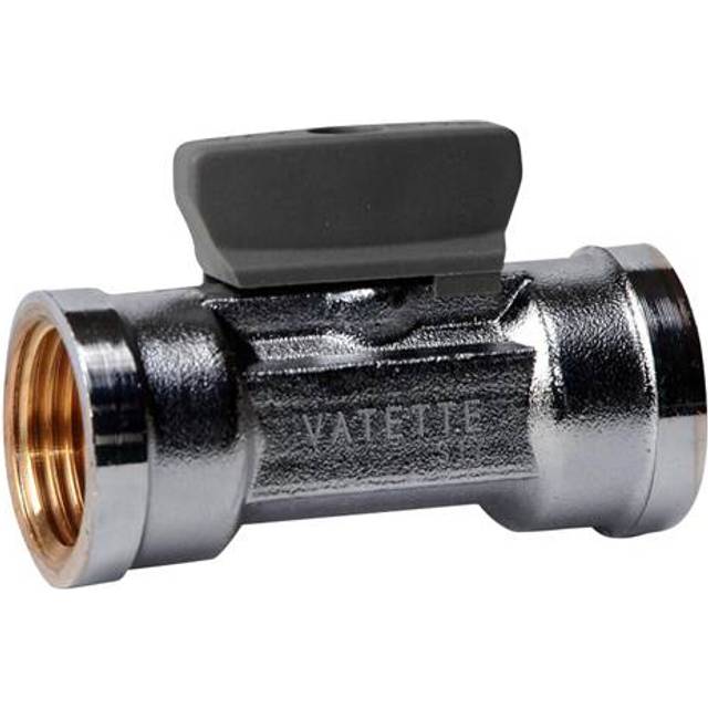 Vatette FG079503405 Kulventil rak, förkromad, med vred, inv gänga G10
