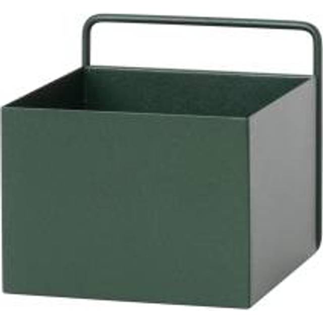 Ferm Living - Wall Box Square 14,6x14,6x15,6cm - schwarz/pulverbeschichtet/BxHxT 14,6x14,6x15,6cm - black (14.6 x 15.6 x 15.6cm)